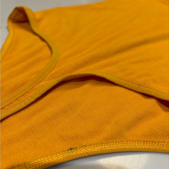 Aritzia Talula yellow ribbed body suit - Picture 1 of 5